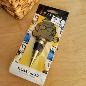 Friends Turkey Head metal bottle stopper